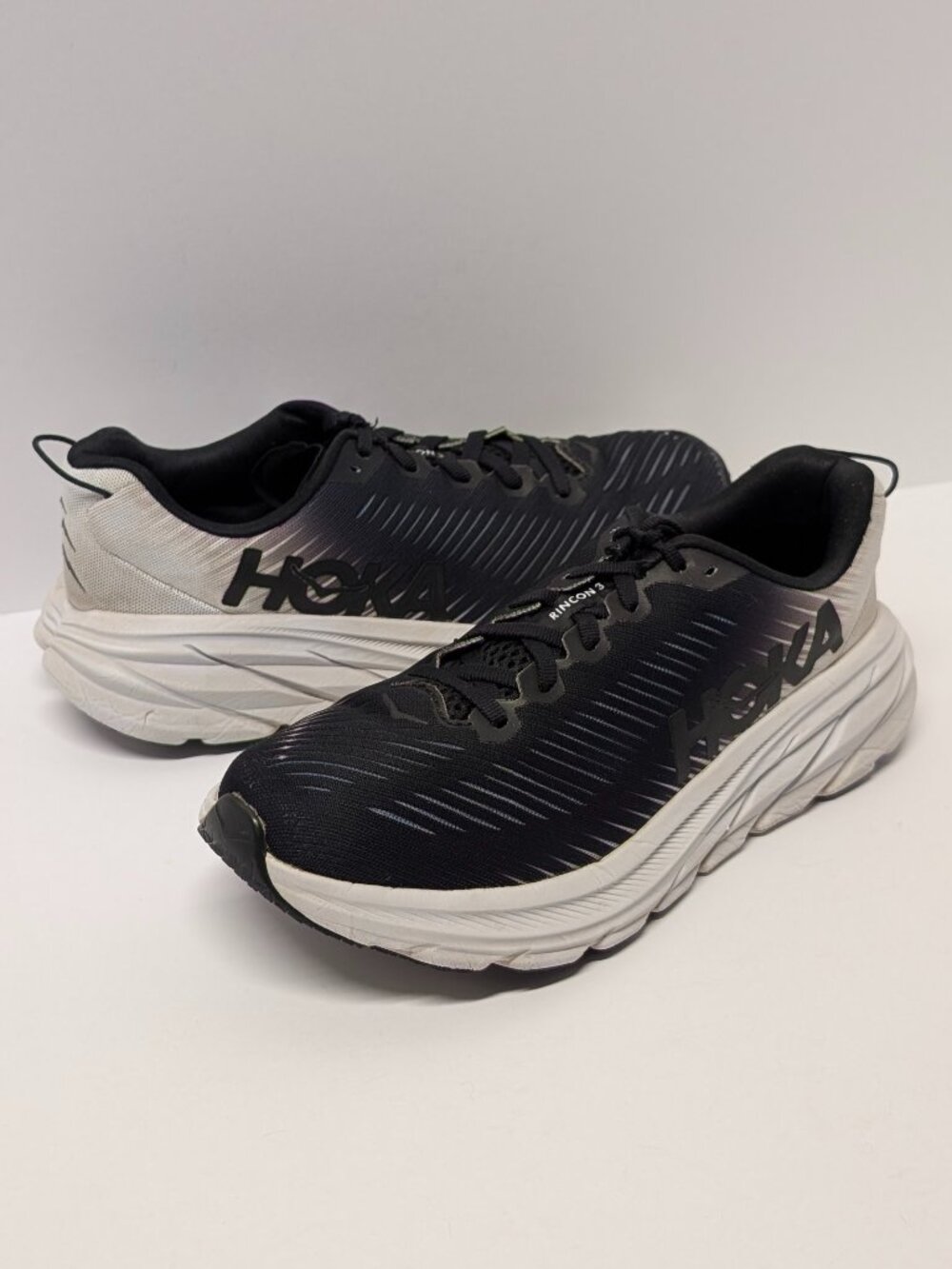 HOKA One One Rincon 3 Sneakers in Black & White - Picture 4 of 16